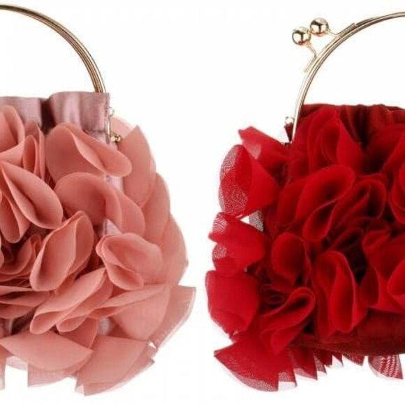 Women’s Polyester Clutch Purse with Detachable Chain Small Crossbody Bag for Par - Picture 3 of 9